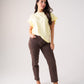 Kendra Frill Sleeve T-Shirt In Yellow