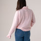 Kendra Frill Trim Cardigan In Pink