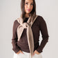 Kendra Knit Neck Scarf In Taupe