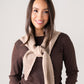 Kendra Knit Neck Scarf In Taupe