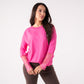 Kendra Lace Sleeve Jumper In Fuchsia