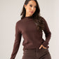 Kendra Long Sleeve Top In Chocolate