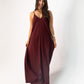 Kendra Maxi Cami Dress In Bordeaux