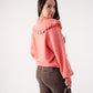 Kendra Oversize Collar Cardigan In Coral