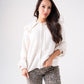Kendra Oversize Collar Cardigan In Cream