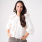 Kendra Oversize Collar Cardigan In Cream