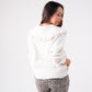 Kendra Oversize Collar Cardigan In Cream