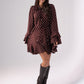 Kendra Polka Dot Dress In Chocolate