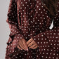 Kendra Polka Dot Dress In Chocolate