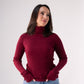 Kendra Polo Neck Top In Bordeaux