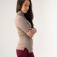 Kendra Polo Neck Top In Taupe