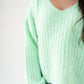 Kendra Puff Sleeve Jumper In Green