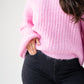 Kendra Puff Sleeve Jumper In Pink