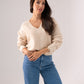 Kendra Ribbed Jumper In Neutral