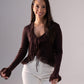 Kendra Ruffle Blouse In Chocolate