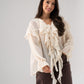 Kendra Ruffle Blouse In Cream