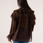 Kendra Ruffle Blouse In Coffee
