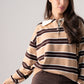 Kendra Rugby Top In Camel Mix