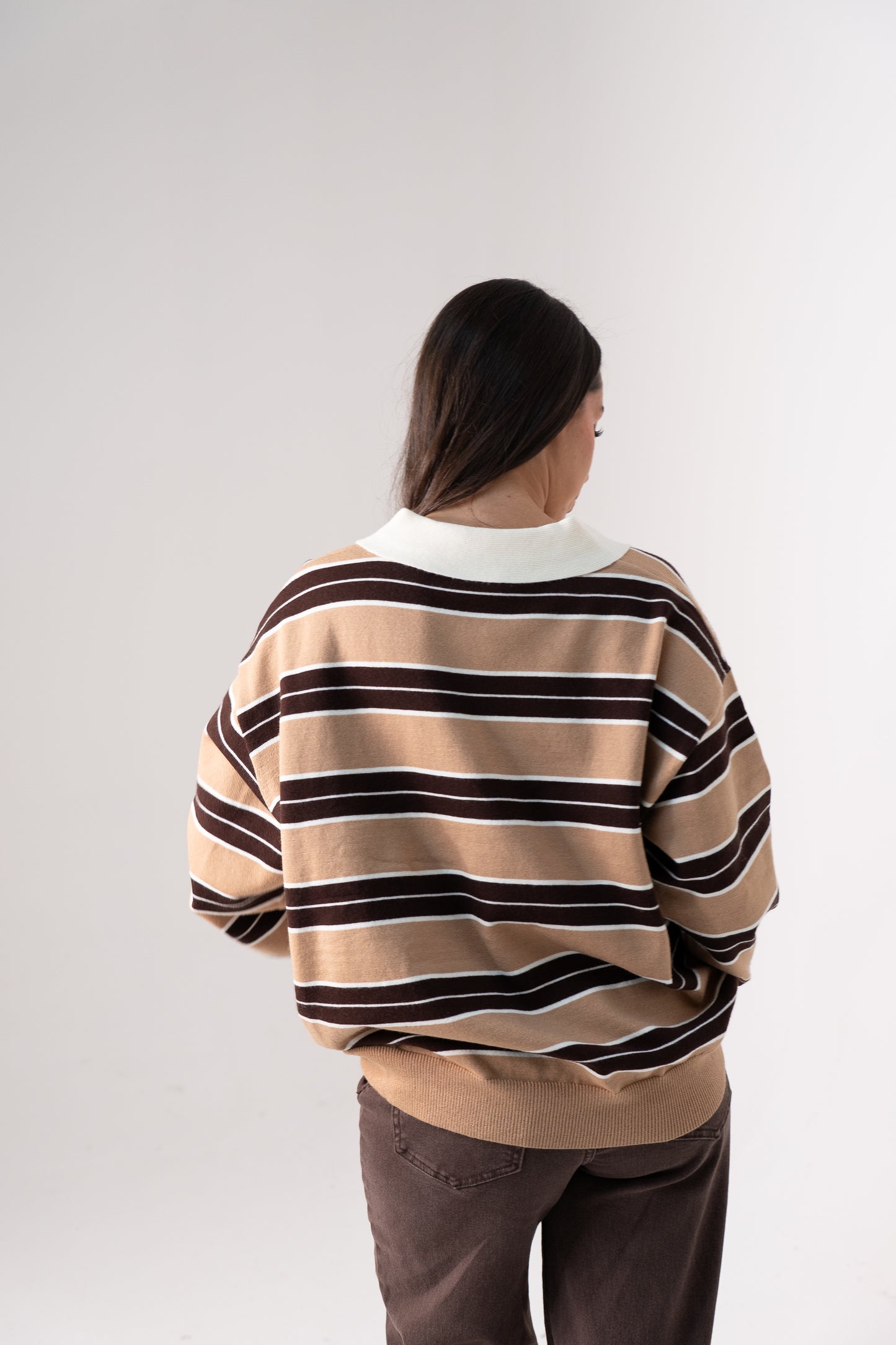 Kendra Rugby Top In Camel Mix