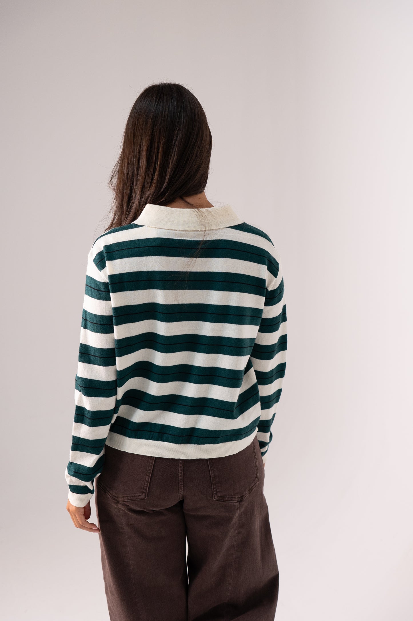 Kendra Rugby Top In Green Mix