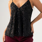 Kendra Sequin Cami In Black