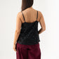 Kendra Sequin Cami In Black