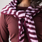Kendra Stripe Neck Scarf In Pink Mix