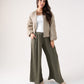 Kendra Wide Leg Trousers In Khaki