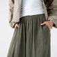 Kendra Wide Leg Trousers In Khaki