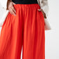 Kendra Wide Leg Trousers In Red