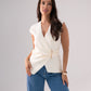 Kendra Wrap Style Waistcoat In Cream