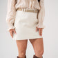 Kiera Belted Skirt In Cream