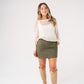 Kiera Belted Skirt In Khaki