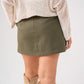 Kiera Belted Skirt In Khaki