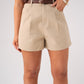 Kiera Cotton Shorts In Beige