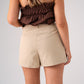 Kiera Cotton Shorts In Beige