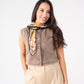 Kiera Denim Waistcoat In Chocolate