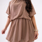Kiera Drape Detail Dress In Mocha