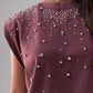 Kiera Embellished Sleeveless Top In Bordeaux