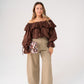 Kiera Frill Bardot Top In Chocolate