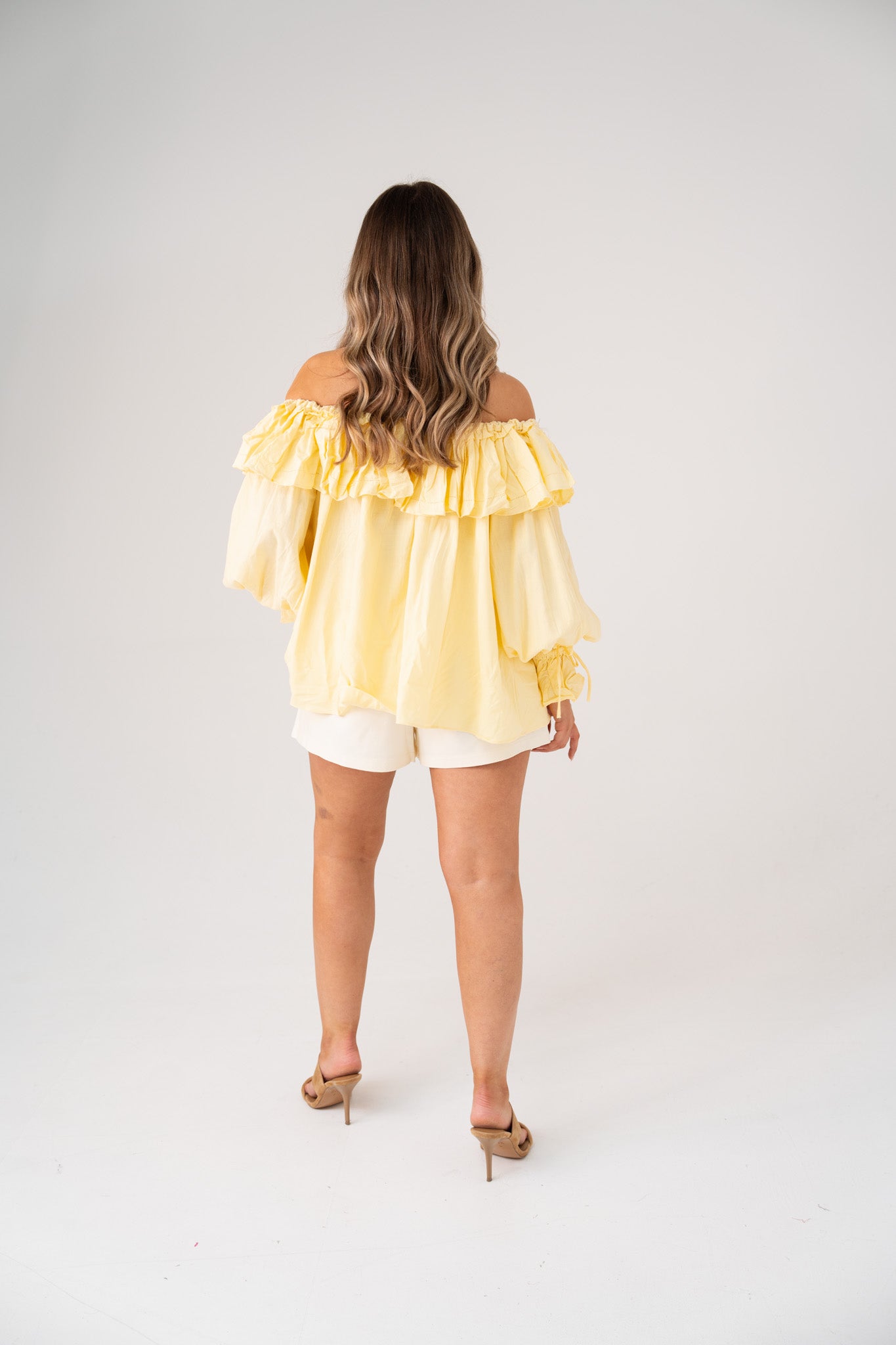 Kiera Frill Bardot Top In Yellow