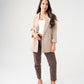 Kiera Gingham Blazer In Coffee