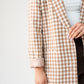 Kiera Gingham Blazer In Coffee
