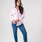 Kiera Multi Embroidered Shirt In Pink