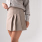 Kiera Pleated Skirt In Taupe