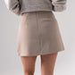 Kiera Pleated Skirt In Taupe