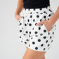 Kiera Polka Dot Shorts In Monochrome