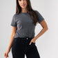 Kiera Ribbed T-Shirt In Black