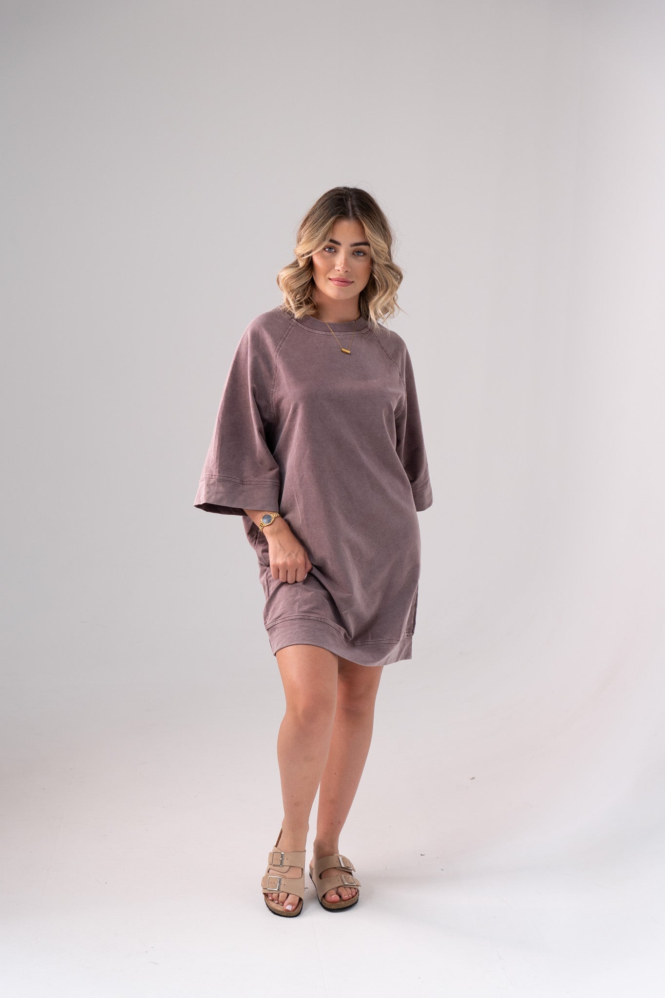 Kiera T-Shirt Dress In Heather