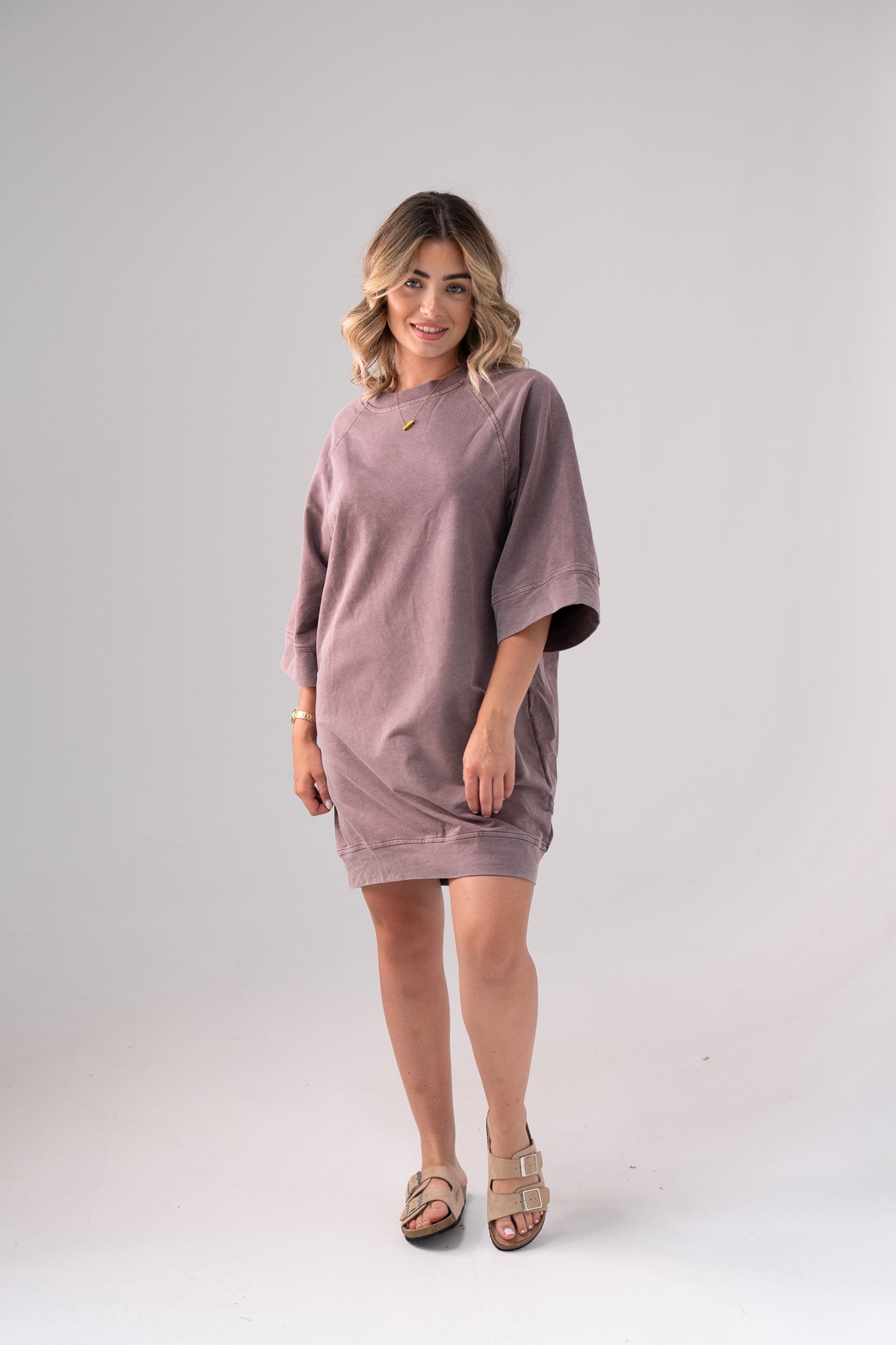 Kiera T-Shirt Dress In Heather